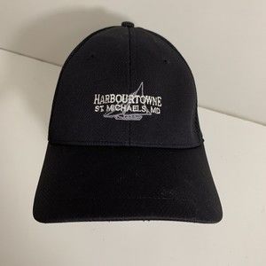 Harbourtowne St. Michaels, MD Black Adjustable Strap Back Baseball Hat Cap